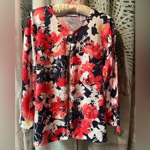 Alfred Dunner Floral Cardigan